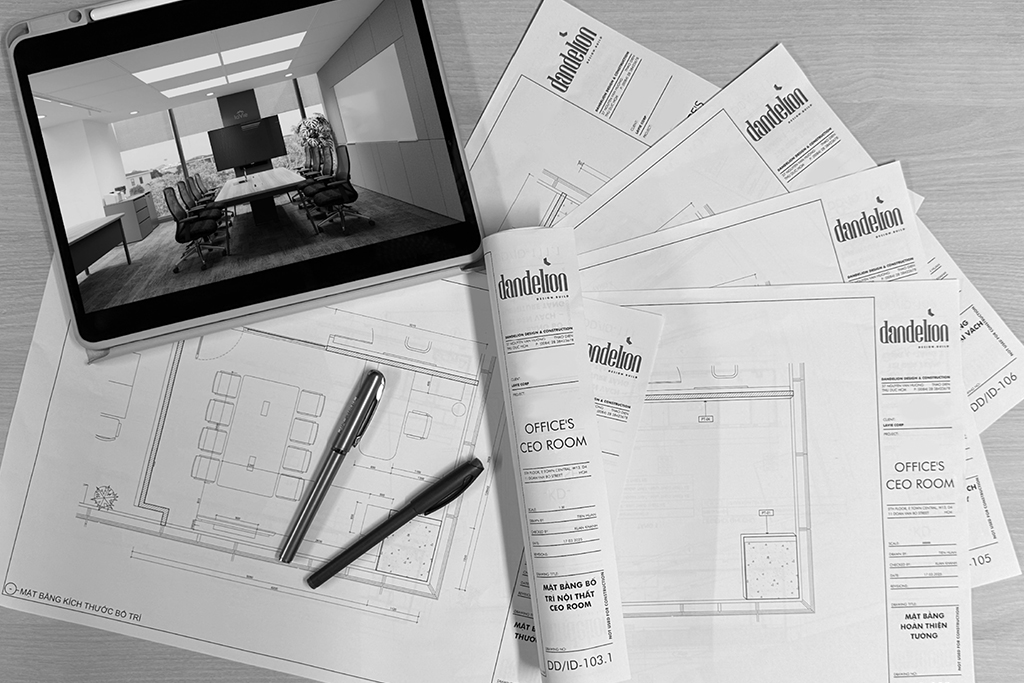 Chuẩn bị hồ sơ và bản vẽ kỹ thuật văn phòng